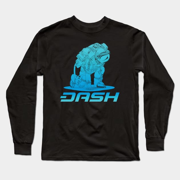 Dash Crypto Cryptocurrency Dash  coin token Long Sleeve T-Shirt by JayD World